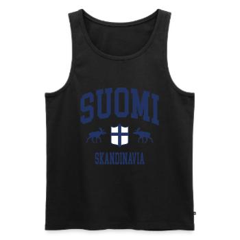 Finnland - Männer Premium Bio Tank Top - Schwarz - Vorne - Michal (187cm)