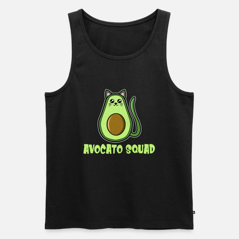 Avocato Avocado Katze - Männer Premium Bio Tank Top - Schwarz