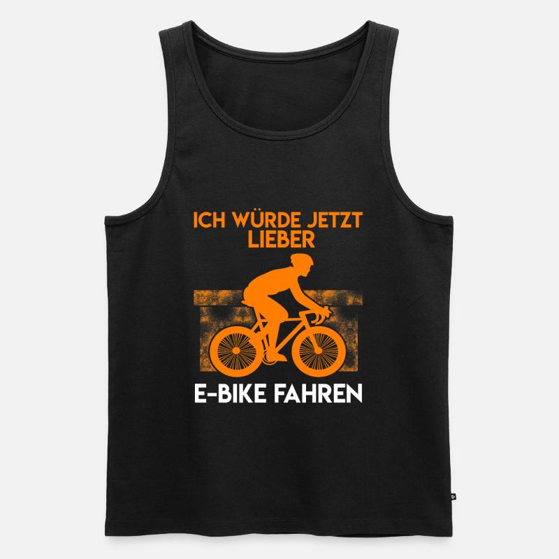 E-Biker E Bike Fahrer - Männer Premium Bio Tank Top - Schwarz