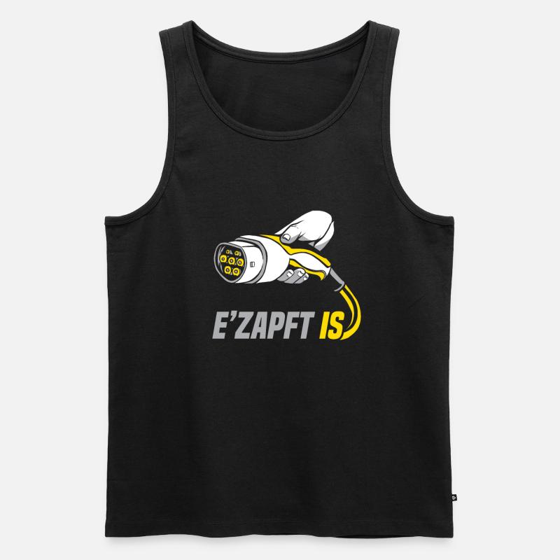 Elektroauto E-Auto Elektroautofahrer - Männer Premium Bio Tank Top - Schwarz