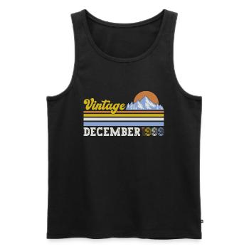 December Vintage 1999 24th Birthday Vintage - Men's Premium Organic Tank Top - black - Front - Michal (187cm)