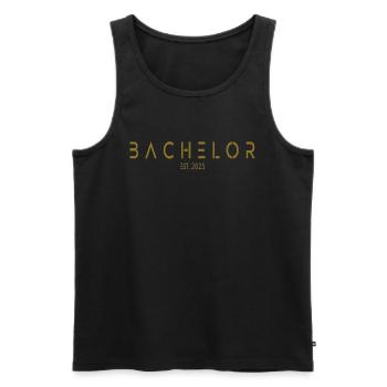 Bachelor est. 2025 - Männer Premium Bio Tank Top - Schwarz - Vorne - Michal (187cm)