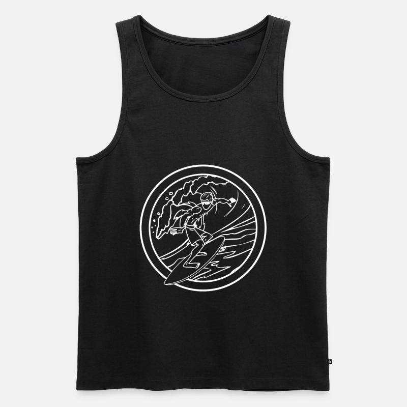 Surfer - Männer Premium Bio Tank Top - Schwarz