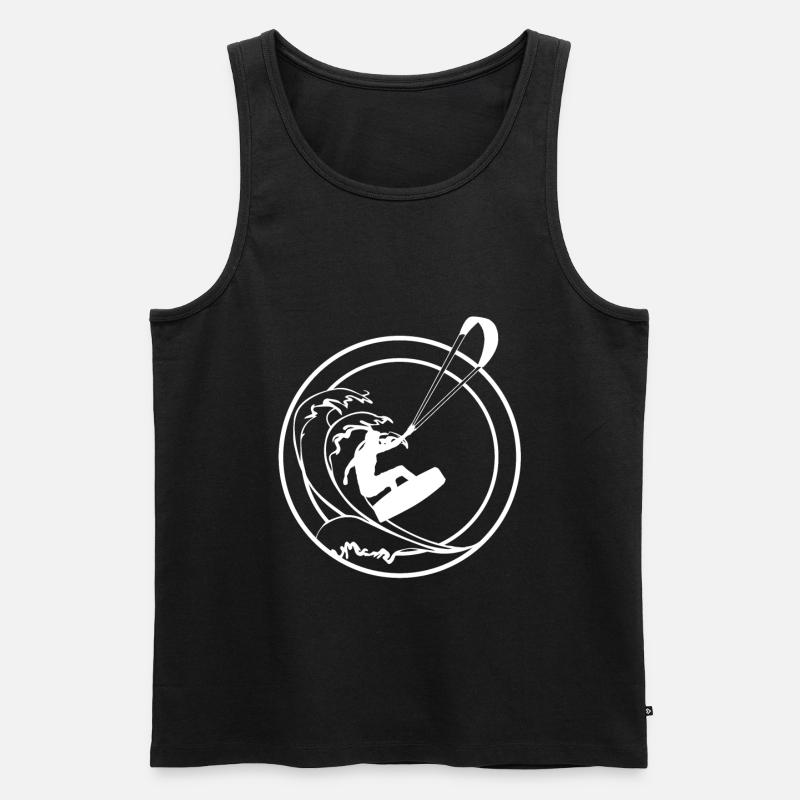 Kite Surfer - Männer Premium Bio Tank Top - Schwarz