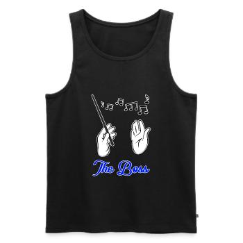 Conductor - The Boss - Men's Premium Organic Tank Top - black - Front - Michal (187cm)