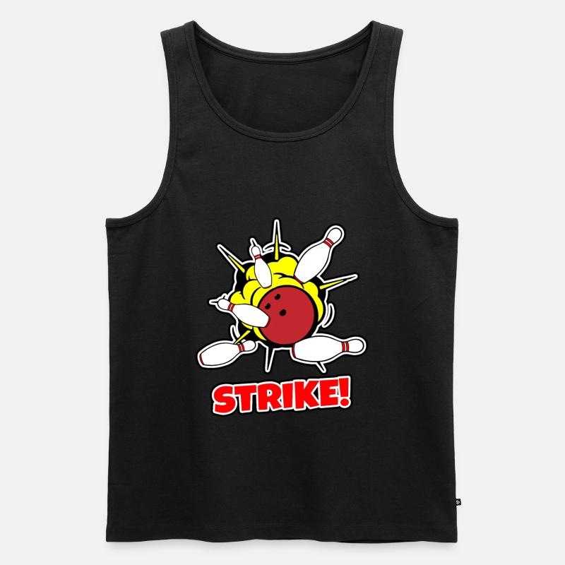 Bowling - Männer Premium Bio Tank Top - Schwarz