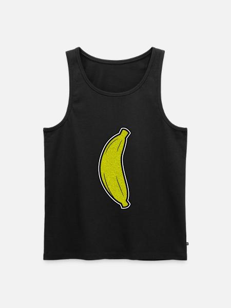 Banana Banane - Männer Premium Bio Tank Top - Schwarz
