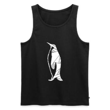 Geometric penguin - Men's Premium Organic Tank Top - black - Front - AI Model Male 178 light (178cm)