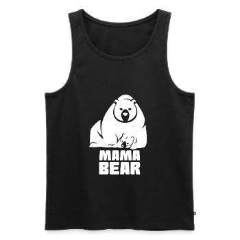 Mama Bear - Männer Premium Bio Tank Top - Schwarz - Vorne - AI Model Male 178 light (178cm)