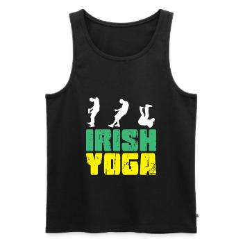 The Irish Yoga - Männer Premium Bio Tank Top - Schwarz - Vorne - Michal (187cm)