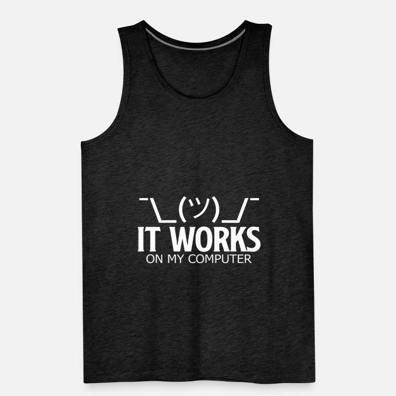 It works on my computer - Funny Developer Shirt Männer Premium Bio Tank Top
