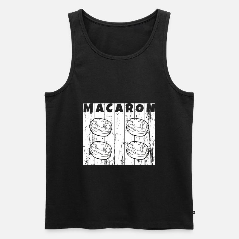Macaron - Männer Premium Bio Tank Top - Schwarz