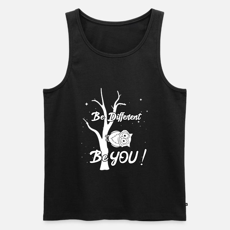 Be Different - Be You - Männer Premium Bio Tank Top - Schwarz