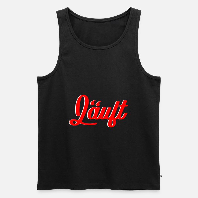 Läuft - Männer Premium Bio Tank Top - Schwarz