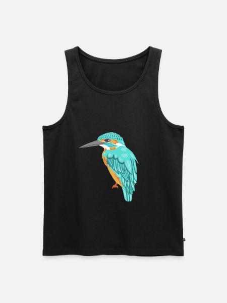 Eisvogel - Männer Premium Bio Tank Top - Schwarz