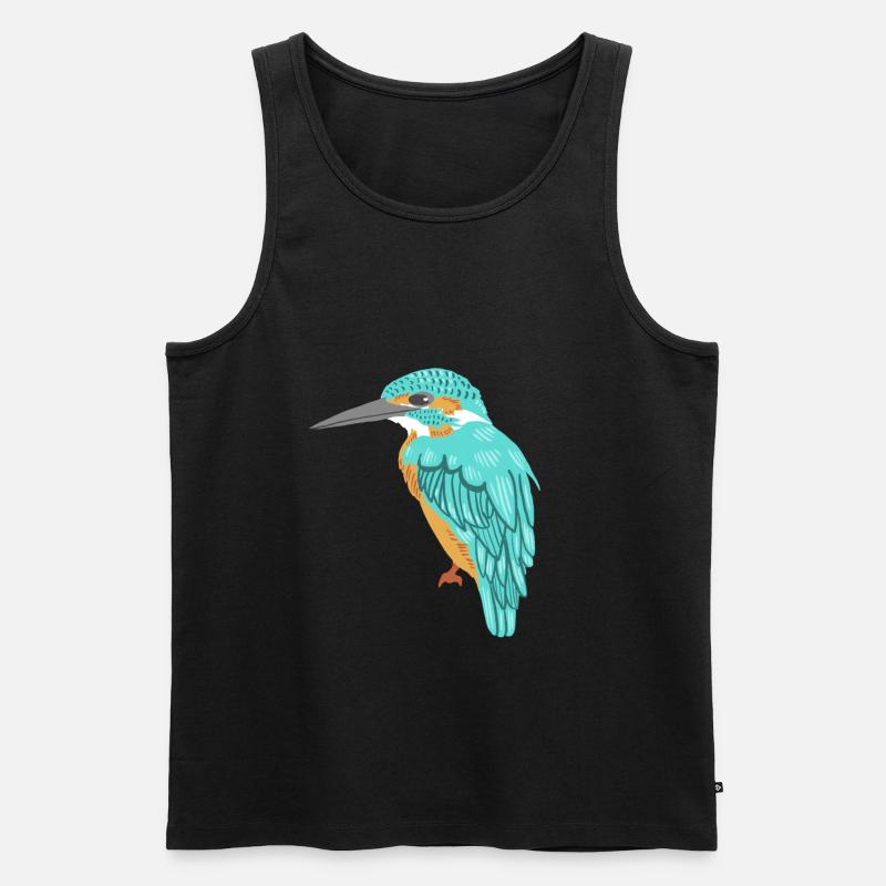 Eisvogel - Männer Premium Bio Tank Top - Schwarz