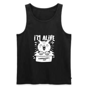 Schrödinger's Cat - Men's Premium Organic Tank Top - black - Front - Michal (187cm)