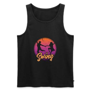 Swing - Men's Premium Organic Tank Top - black - Front - AI Model Male 178 light (178cm)