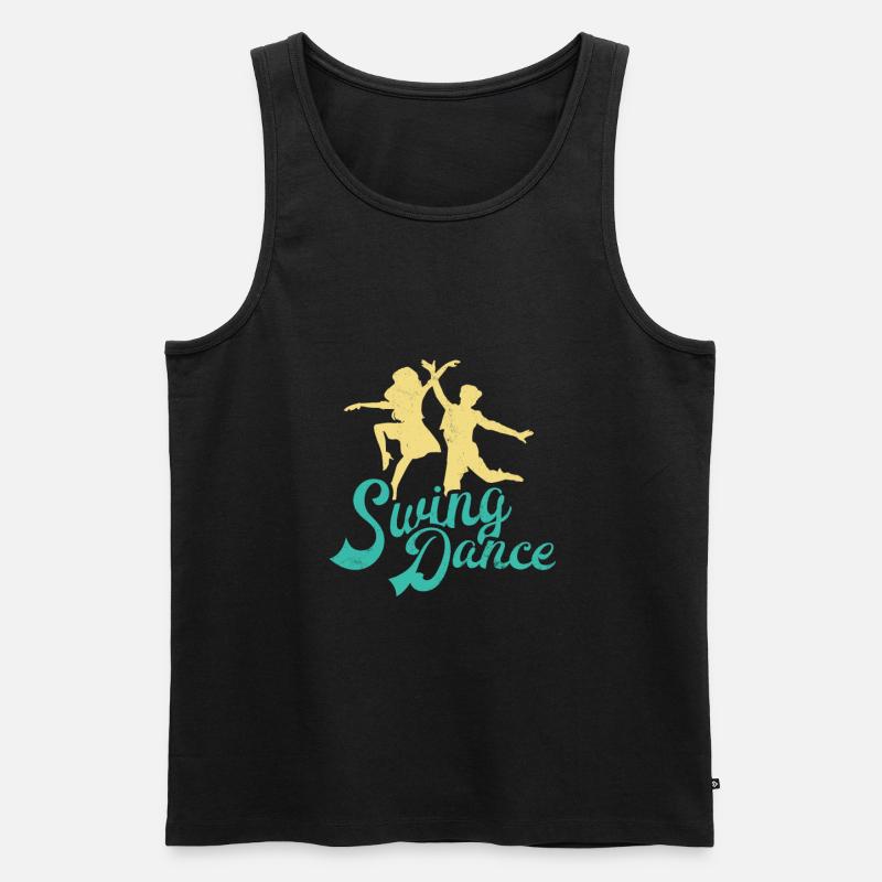 Swing Dance - Männer Premium Bio Tank Top - Schwarz