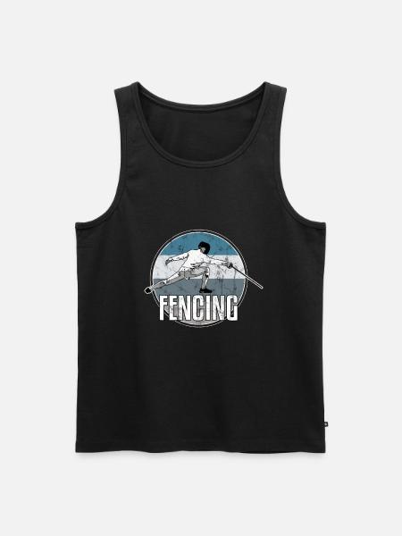 Fechten - Männer Premium Bio Tank Top - Schwarz