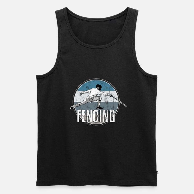 Fechten - Männer Premium Bio Tank Top - Schwarz