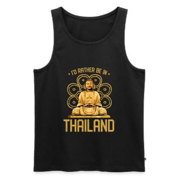 Thailand - Männer Premium Bio Tank Top - Schwarz - Vorne - Michal (187cm)