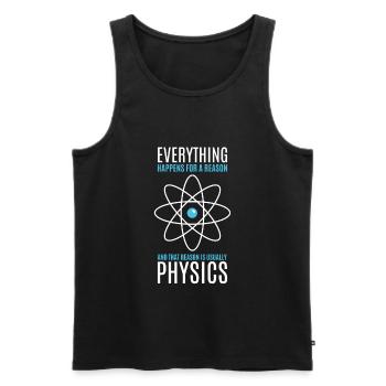 Physics - Men's Premium Organic Tank Top - black - Front - AI Model Male 178 light (178cm)