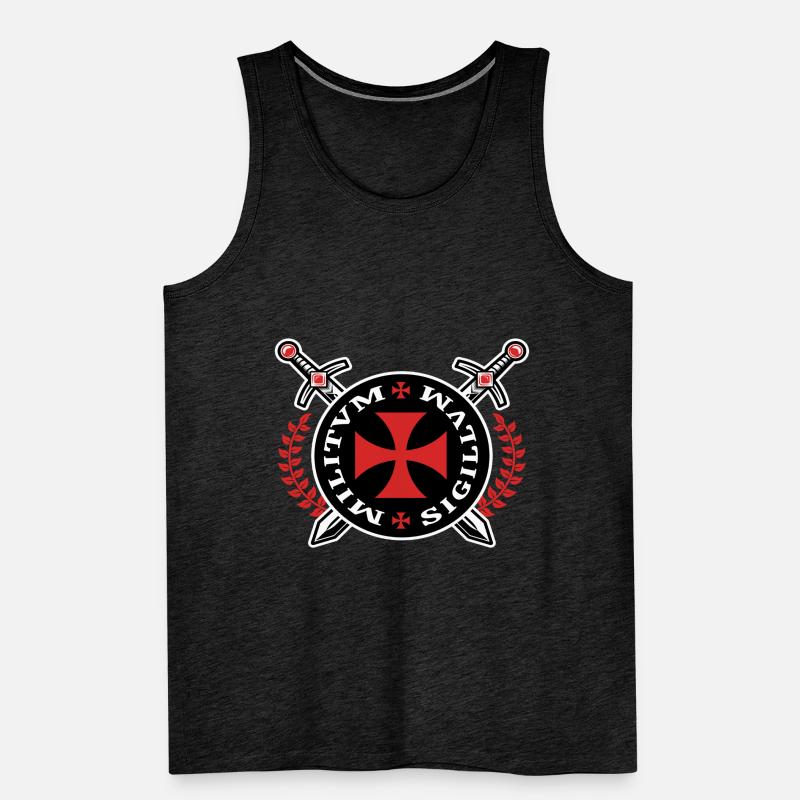 Crusader Templar Emblem Knights Templar Knight Men's Premium Organic Tank Top