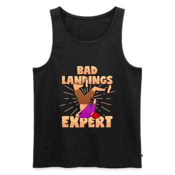 Unfall Experte Stunt Sturz Beinbruch Gefährlich - Männer Premium Bio Tank Top - Schwarz - Vorne - AI Model Male 178 light (178cm)