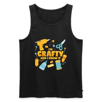 Basteln Spruch DIY Bastelnachmittag Kreativ - Männer Premium Bio Tank Top - Schwarz - Vorne - AI Model Male 178 light (178cm)