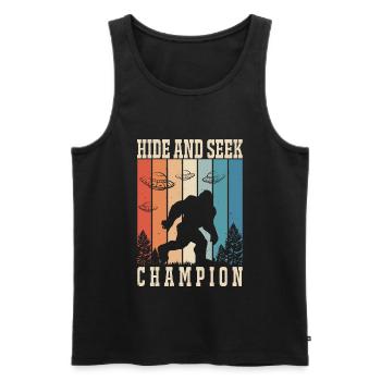 Bigfoot Ufo Hide And Seek Champion - Débardeur bio Premium Homme - noir - Devant - Michal (187cm)