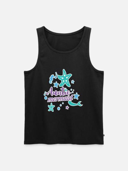 Auntie Mermaid - Men's Premium Organic Tank Top - black