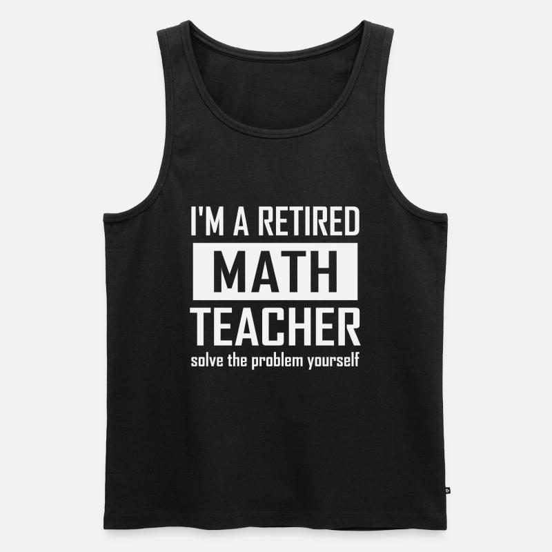 Pensionierter Mathematiklehrer - Männer Premium Bio Tank Top - Schwarz