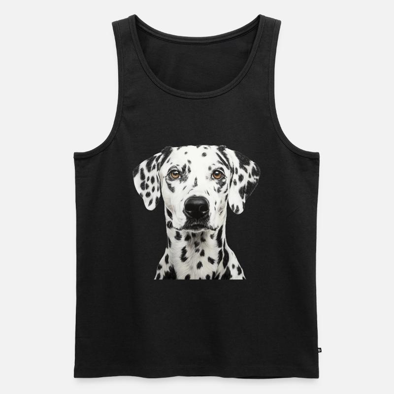 Dalmatiner - Männer Premium Bio Tank Top - Schwarz