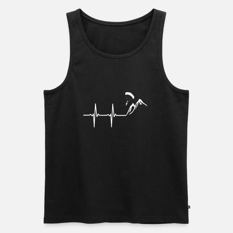 Paragliding - Männer Premium Bio Tank Top - Schwarz