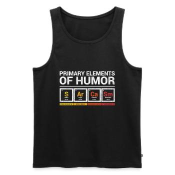 Sarcasm | Humor | Chemistry Elements Gift Idea - Men's Premium Organic Tank Top - black - Front - AI Model Male 178 light (178cm)