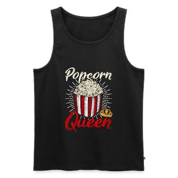 Popcorn Queen Popcorntüte Geschenk Frauen - Männer Premium Bio Tank Top - Schwarz - Vorne - Michal (187cm)