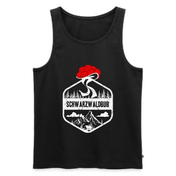 Schwarzwaldbub Wandern Geschenke Bollenhut Berge - Männer Premium Bio Tank Top - Schwarz - Vorne - Michal (187cm)