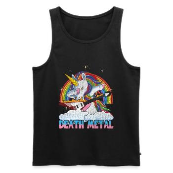 Licorne de Death Metal - Débardeur bio Premium Homme - noir - Devant - Michal (187cm)