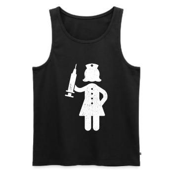 Nurse nurse doctor's assistant funny G - Men's Premium Organic Tank Top - black - Front - Michal (187cm)