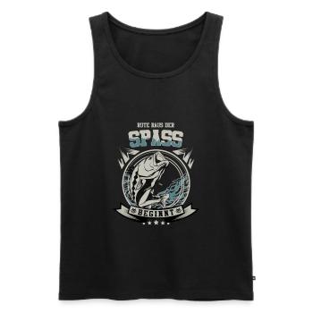 Angel Rute Raus Der Spaß Beginnt Angler Fischer Ge - Männer Premium Bio Tank Top - Schwarz - Vorne - Michal (187cm)