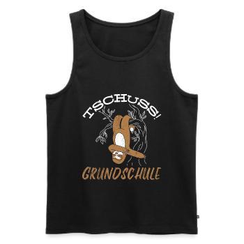 Tschüss Grundschule Abschluss Dabbing Faultier Ges - Männer Premium Bio Tank Top - Schwarz - Vorne - Michal (187cm)