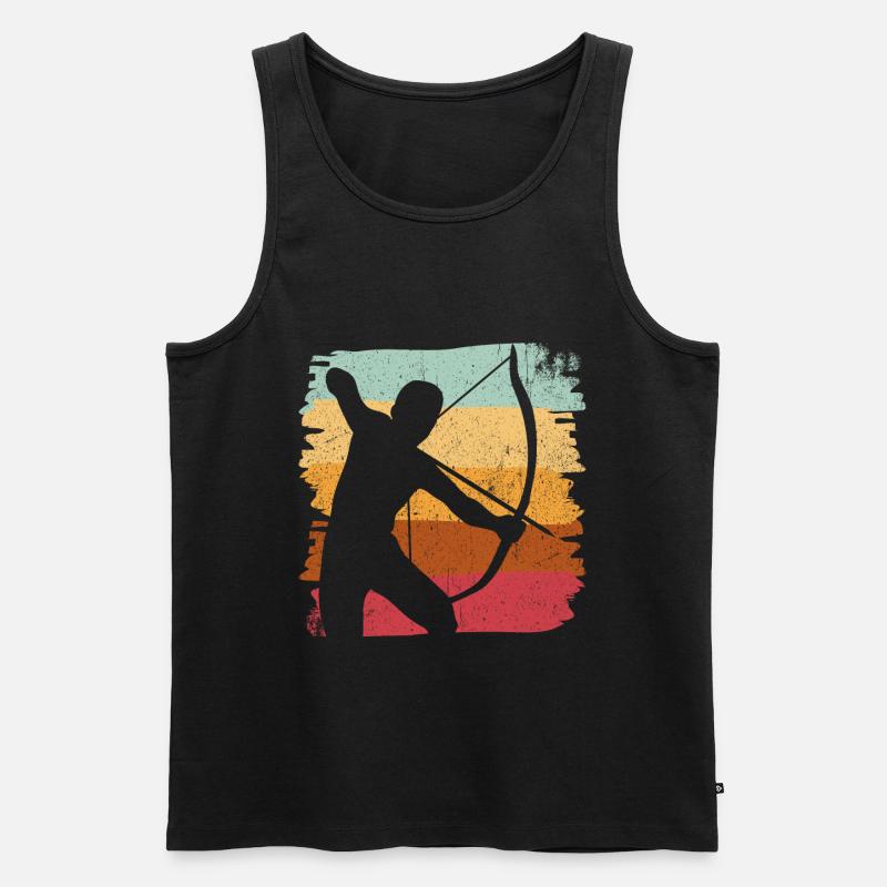 Bogenschütze Bogenschießen Bogensport - Männer Premium Bio Tank Top - Schwarz