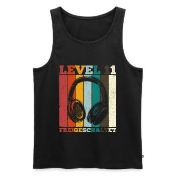 11.Geburtstag Jungen Video Gamer Level 11 freigesc - Männer Premium Bio Tank Top - Schwarz - Vorne - Michal (187cm)