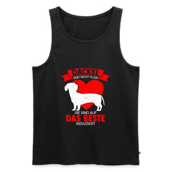 Dackel sind auf das Beste Reduziert Dackel Geschen - Männer Premium Bio Tank Top - Schwarz - Vorne - AI Model Male 178 light (178cm)