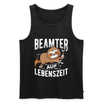 Beamter auf Lebenszeit - Beamter Kaffee Job Gesche - Männer Premium Bio Tank Top - Schwarz - Vorne - Michal (187cm)