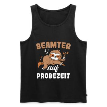Beamter auf Probezeit - Beamter Kaffee Beamtin Ges - Männer Premium Bio Tank Top - Schwarz - Vorne - Michal (187cm)