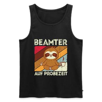 Beamter auf Probezeit - Beamter Kaffee Design Gesc - Männer Premium Bio Tank Top - Schwarz - Vorne - Michal (187cm)