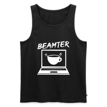 Beamter auf Lebenszeit - Beamter Kaffee Design Ges - Männer Premium Bio Tank Top - Schwarz - Vorne - Michal (187cm)
