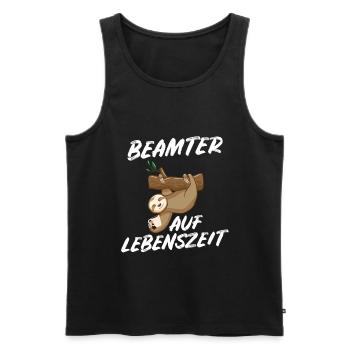 Beamter auf Lebenszeit - Beamter Kaffee Beamtin Ge - Männer Premium Bio Tank Top - Schwarz - Vorne - Michal (187cm)